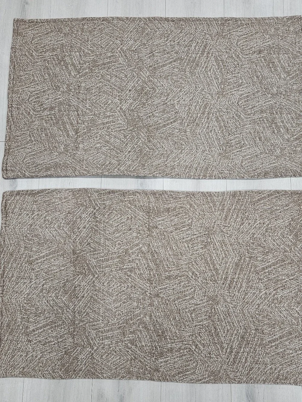 Hotel Collection Woodgrain King Pillow Shams 100% Cotton Hazelnut Cream NWOT
